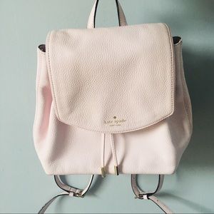 Pink Pebbled Leather Kate Spade Backpack